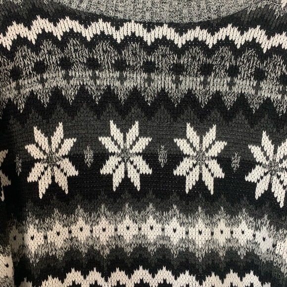 Carol Reed Womens Nordic Snowflake Sweater Mock Neck Ribbed Lg? Cozy Cabincore - Picture 7 of 12